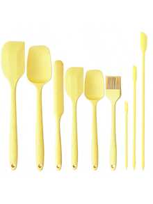 4/6/9件套硅胶烘焙套装 - 硅胶刮刀、硅胶T型刮刀、硅胶涂油刷。耐热多功能烘焙套装，厨房烘焙工具 - 彩色 - 查看 13