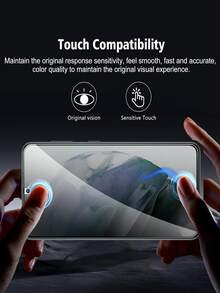 2Pcs Anti-Spy Tempered Glass Screen Protection Compatible With Samsung Galaxy S25 S24 A57 A37/Compatible With IPhone 17 16/Compatible With HUAWEI/Honor/Compatible With Xiaomi 15T/Poco/Redmi Note 15 Full Coverage 9H Hardness Anti-Fingerprint Case Friendly, Easy Apply Thin Design, Sensitive Touch, Dust-Proof Compatible Full Coverage No Light Leak Privacy Electroplated Oleophobic Coating - Black - View 9