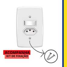 INTERRUPTOR 1 TECLA SIMPLES  linha PLUS Walma - Branco - Visão 4