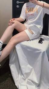 Quần short thể thao Nike Letter Lace-Up thoáng khí, dáng rộng, thoải mái, dành cho nữ, màu trắng ngà. - cánh buồm trắng - Xem 10