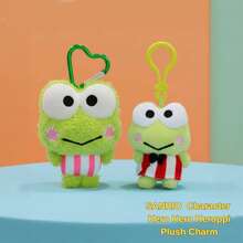 SANRIO 3.15-Inch Basic And 4.33-Inch Plush Frog Cartoon Keychain Pendant, Officially Licensed By , Cute Soft Mini Plush Ornament For Backpacks, Bags, Totes - Suitable For Children, Teens, Fans And Collectors - Multicolor - View 8