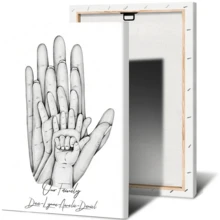 1 Stück minimalistischer benutzerdefinierter Poster Druck, Baby Hand Name Leinwand Gemälde, Wandkunst Leinwand Aufhängung, ohne Rahmen, Wohnzimmer, Schlafzimmer, Inneneinrichtung Materialien, Valentinstag Geschenke, ideale Frühlings Geschenk Leinwand, ohne Rahmen - Verschiedenfarbig - Übersicht 12