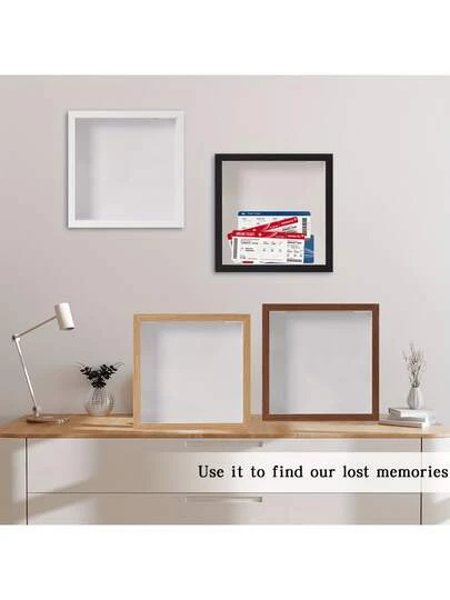 1개 8" X 8" 여행 기념품 섀도우 박스, 상단 로딩 티켓/카드 슬롯, 다층 수납, 벽걸이 가능, 여행 장식, 선물, 기념일, DIY 컬렉션에 적합 - 빈티지 콜라주, 홈 데코, 벽 예술, 사진 디스플레이, 수납 상자