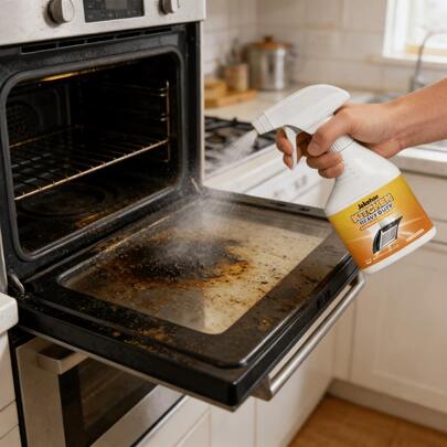 237 ml Nettoyant de cuisine, convient pour la table de cuisson, le four, le poêle, élimine la graisse tenace et les saletés, facilite le nettoyage de la cuisine, du four, des carreaux, des toilettes, de l'évier et plus encore