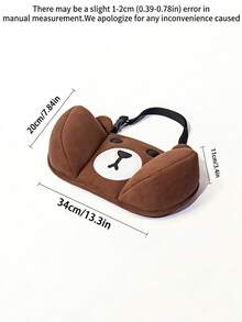 1个儿童汽车座椅头枕，泰迪熊旅行枕，安装简便，舒适睡眠支撑，透气面料，可调节，硅胶防滑颗粒，适用于婴儿车和汽车，婴儿旅行睡眠配件！ - 兒童汽車座椅頭枕 - 查看 3