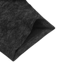 Zrgoth 男士休闲百搭简约雕塑英文标语印花水洗短袖T恤 - 黑色 - 查看 8