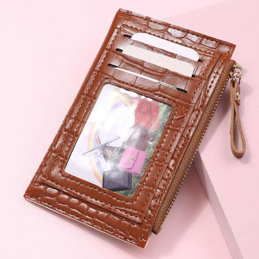 Kids Casual Zipper Coin Purse - Brown - View 1