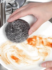 20片装不锈钢百洁布，金属百洁布，适用于清洁餐具、碗碟、锅具、炉灶、抽油烟机、水槽、浴室等，清洁用品 - 20Pcs - 查看 3