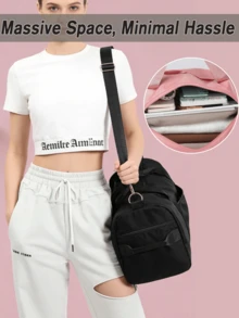 Large-Capacity Waterproof Gym Bag Dry/Wet Separation Weekend Bag Multi-Function Portable Shoulder Bag Suitable For Business Vacation Outdoor Skiing  Fitness Travel And More Can Serve As An Overnight Bag  Carry-On Luggage  Or Sports Bag Organize School Supplies  Back-To-School Luggage  Weekend Getaway Bags  Hospital Bags  Holidays  And Spring Break - 彩色 - 查看 4