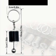 Móc khóa giảm căng thẳng hình hộp số sàn 6 cấp, mô phỏng chi tiết phụ tùng ô tô, vừa là móc khóa vừa là vòng chìa khóa, rất thú vị để chơi, hoàn hảo cho những người đam mê ô tô, một vật dụng giữ chìa khóa độc đáo và cá nhân hóa. - 1 móc khóa cần số - Xem 5