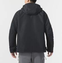 adidas CITY ESCAPE Wind.Rdy Jacket 純色Logo標識運動休閒保暖拉鍊連帽外套外套 男款 - 黑色 - 查看 4