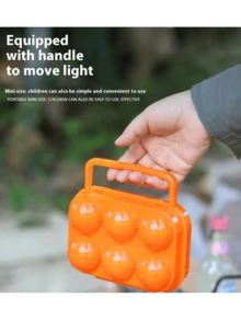 Shock-Resistant Portable Egg Storage Box - Plastic Egg Organizer With Dividers, Multi-Capacity Suitable For Home, Camping, Picnic - Egg Carton, Makeup Sponge Box, Practical Kitchen Gadget (For Eggs And Small Items) - Multicolor - View 3