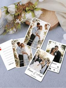 1 pièce set (54 cartes à jouer + 1 pièce boîte) de cartes à jouer personnalisées avec photos et texte. Cartes de poker personnalisables avec photos et messages, idéales pour les cadeaux de mariage, anniversaire, graduation, douche, fiançailles, retraite. Peut être personnalisé avec des photos. - Multicolore - Voir 9