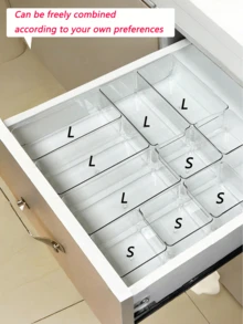 多功能塑料化妆品抽屉收纳盒 - 适用于梳妆台和办公桌上的化妆品、珠宝和配饰收纳，方便整理宿舍文具和日常用品，也适合书房装饰、房间装饰、收纳化妆品、办公用品和其他杂物，旅行必备，女士夏季礼物 - 彩色 - 查看 12