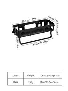 1Pc Space-Saving Wall-Mounted Kitchen Organizer Spice Rack And Food Storage Shelf, Easy To Install, No Drilling Required - Multicolor - View 15
