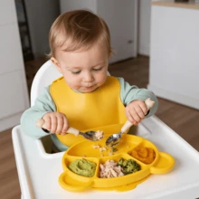 2 pezzi Set di posate in silicone e acciaio inossidabile 304 - Forchetta e cucchiaio a forma di cartone animato, facili da usare, regalo ideale per bambini, adatto per feste di bambini, compleanni o Natale - Multicolore - Visualizzare 4