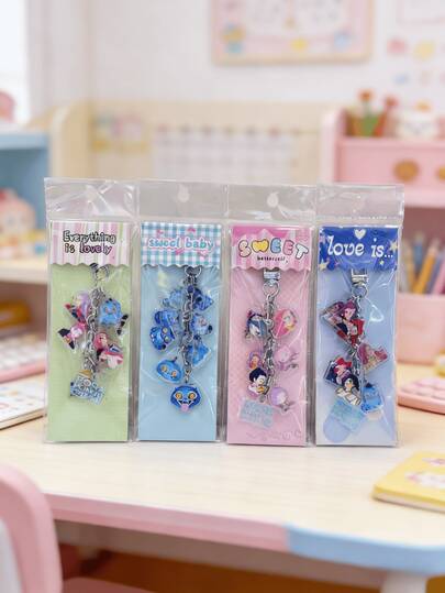 K-Pop Girl/Boy Group Shaka Blue Cat Acrylic Keychain Pendant - Cute Gift For K-Pop Fans And Anime Lovers, Suitable For Daily Use And Display