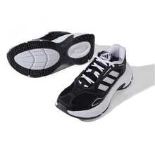 Adidas 男士防滑耐穿运动厚底鞋，休闲运动鞋 - 黑與白 - 查看 2