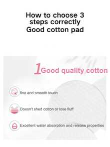 100pcs Thin Round Makeup Remover Pads | Fluff-Free, Portable Cleansing Wipes - Plain Weave - View 4