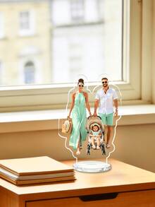 1/3/5pcs Custom Cutout Photo Acrylic Standee, Personalized Tabletop Portrait Plaque Unique Keepsake Decor & Gift For Wedding, Birthday, Anniversary, Valentine's Day, Ideal Present For Family, Lovers, Mom & Dad Durable, Decorative Exquisite - Multicolor - View 6