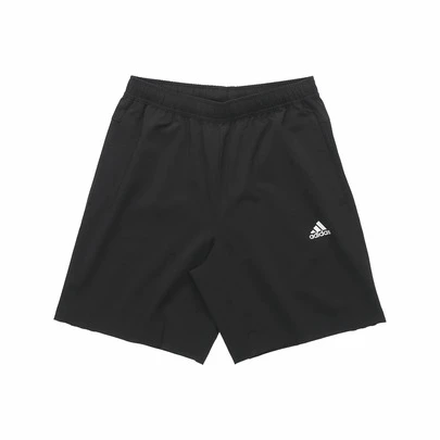 Adidas Quần short nam Nike Dri-Fit Dri-FIT màu trơn, có dây rút, nhanh khô, kiểu dáng thường ngày, màu đen.