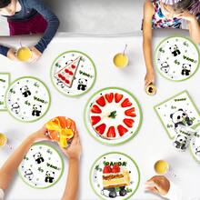 10-Piece Panda Themed Disposable Tableware Set Is Suitable For Birthday Decoration Party, Panda Paper Plate, Napkin, Paper Cup, Family Party, Friends Party, Outdoor Camping, Picnic, Party Supplies, Holiday Supplies - Multicolor - View 9
