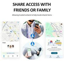 RSH 双系统设备智能迷你追踪器，支持iOS和安卓系统，短距离实时定位，物品查找器，高分贝防丢提醒设备，CR2032可更换电池，无需网络，无需安装APP，永久免费 - 彩色 - 查看 3