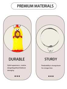 1pc/3pcs/6pcs Squeaky Screaming Chick Keychain, Novelty Funny Mini Rubber Squeeze Scream Chick Pendant, Creative Cute Cartoon Stress Relief Keychain, Gift For Keyring, Zipper Pull, Backpack, Car Keys, Wallet - Multicolor - View 9