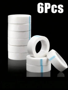 2-8片装睫毛嫁接胶带，微孔胶带，用于睫毛嫁接的粘性布胶带，0.5英寸 x 10码 - 白色 - 查看 7