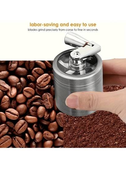 Heavy Duty Manual Grinder And Mill - Suitable For Commercial And Home Kitchens, No Electricity Required, With Metal Handle, Portable Spice Grinder For Herbs, Seasonings, Garlic, Coffee Beans, Ideal For Camping, Restaurants, Outdoor Home Cooking, Durable Design, Compact Reliable Tool, Essential For Professional Chefs, Kitchen Grinder, Manual Coffee Grinder, Coffee Mill, Sturdy Construction, Rugged And Durable