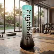 1.5m Inflatable Punching Bag PVC Boxing Training Sandbag Adjustable Weight Freestanding Punch Bag For Practicing Karate - Multicolor - View 3