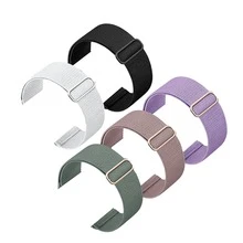5pcs/Set Woven Single Loop Watch Bands, Compatible With Apple Watch 38mm/40mm/41mm/42mm/44mm/45mm/49mm, Unisex; Elastic Nylon Straps For Apple Watch Ultra/SE/8/7/6/5/4/3/2/1 Series; 18mm/20mm/22mm Universal Nylon Elastic Bands For HW Watch 3Pro/GT3pro/Sam Watch7/6/5/4/5Pro/Garmin Smartwatches; Soft Adjustable Breathable Nylon Sports Bands For Fitbit Versa2/Versa3/Versa4/Charge 5/6 - Multicolor - View 6