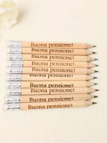 1/5/10/20pcs Custom-Engraved Pencils, Personalized Letter Pencils, Personalized Fountain Pens, Customized Wedding Gifts, Custom Pencils, Bulk Wedding Guest Gifts, Custom Erasable Pencils, Sketching Pencils With Erasers, Suitable For Drawing And Studying, Stationery - Rectangle - View 3