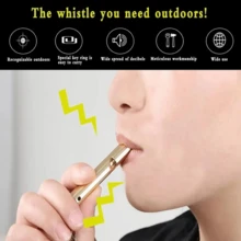 Multifunctional Aluminum Alloy High Decibel Emergency Whistle With Compass, Outdoor Camping Survival Whistle Keychain, Random Color Double Barrel Whistle Pendant Keychain, Outdoor Survival Emergency Whistle High Decibel Camping Tool - Whistle - View 7