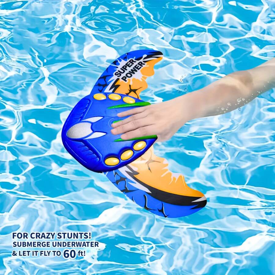 1个带可调节脚蹼的水下滑翔器，无需电池即可自推进，ABS材质，适合游泳和潜水，沙滩必备，泳池漂浮物 - 彩色 - 查看 1
