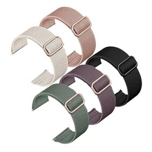 5条/套编织单环表带，兼容 38mm/40mm/41mm/42mm/44mm/45mm/46mm/49mm，男女通用；弹性尼龙表带，兼容 Ultra/SE/11/10/9/8/7/6/5/4/3/2/1系列；18mm/20mm/22mm通用尼龙弹性表带，适用于 3 Pro/GT3 Pro/ 7/6/5/4/5 Pro等智能手表；柔软可调节透气尼龙运动表带，适用于Versa 2/Versa 3/Versa 4/Charge 5/6 - 星光+肉粉+松針綠+煙紫+黑色 - 查看 12