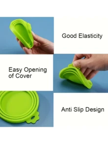 宠物食品罐密封盖，宠物食品勺，多功能食品盖，猫狗食品罐配件，柔软优质，易于清洁，适用于大多数尺寸的罐头，适合旅行、露营、户外活动和家庭使用。宠物主人的日常必备品，也是斋月礼物、生日礼物的理想之选，可赠送给宠物爱好者、朋友和家人。 - 彩色 - 查看 6