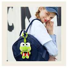 SANRIO 3.15-Inch Basic And 4.33-Inch Plush Frog Cartoon Keychain Pendant, Officially Licensed By , Cute Soft Mini Plush Ornament For Backpacks, Bags, Totes - Suitable For Children, Teens, Fans And Collectors - Multicolor - View 9