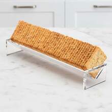 Transparent Cookie Tray, Transparent Macaron Display Plate, Rectangular Cookie Rack, Family Food Display Stand. - Clear - View 1