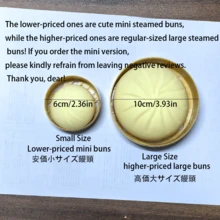 1pc Cute Squeeze Toy (Small Bun/6cm) / (Large Bun/10cm) Stress Relief Squishy Toy, Prank Gag Gift, Decorative Item, Squeeze Toy - Simulation Decompression Toys - View 5