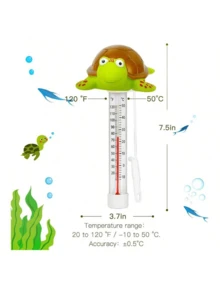 Pływający termometr basenowy, łatwy do odczytania pomiar temperatury wody w basenach zewnętrznych i wewnętrznych oraz spa - A - Zobacz 3