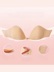 1片装粘性侧翼文胸提拉胶带，无痕隐形无背文胸垫，透气孔，内衣 - 彩色 - 查看 2