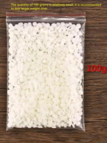 50克/100克/200克/500克/1000克天然大豆蜡片，香氛蜡烛蜡，天然材质，无添加剂，DIY无烟蜡烛制作材料，母亲节礼物，女士手工家居用品 - 米色 - 查看 13