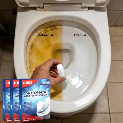 12pcs/Pack Toilet Cleaning Tablets, Powerful Toilet Descaler, Toilet Cleaner Tablets, Toilet Cleaning Tablets, Toilet Cleaner, Powerful Toilet Cleaning Tablets, Toilet Freshener Tablets, Toilet Cleaner Bathroom