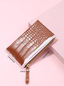 Kids Casual Zipper Coin Purse - Brown - View 3