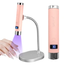 800mAh 二合一美甲灯，无线迷你桌面/手持式美甲烘干机，带支架，便携式美甲固化灯 - 彩色 - 查看 1