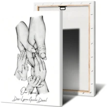 1 Stück minimalistischer benutzerdefinierter Poster Druck, Baby Hand Name Leinwand Gemälde, Wandkunst Leinwand Aufhängung, ohne Rahmen, Wohnzimmer, Schlafzimmer, Inneneinrichtung Materialien, Valentinstag Geschenke, ideale Frühlings Geschenk Leinwand, ohne Rahmen - Verschiedenfarbig - Übersicht 62