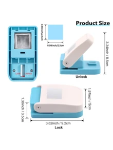 1pc Square Hole Punch Tool, Suitable For Crafts, Scrapbooking, Card DIY, 1x1 Inch Equilateral Square - Multicolor - View 4