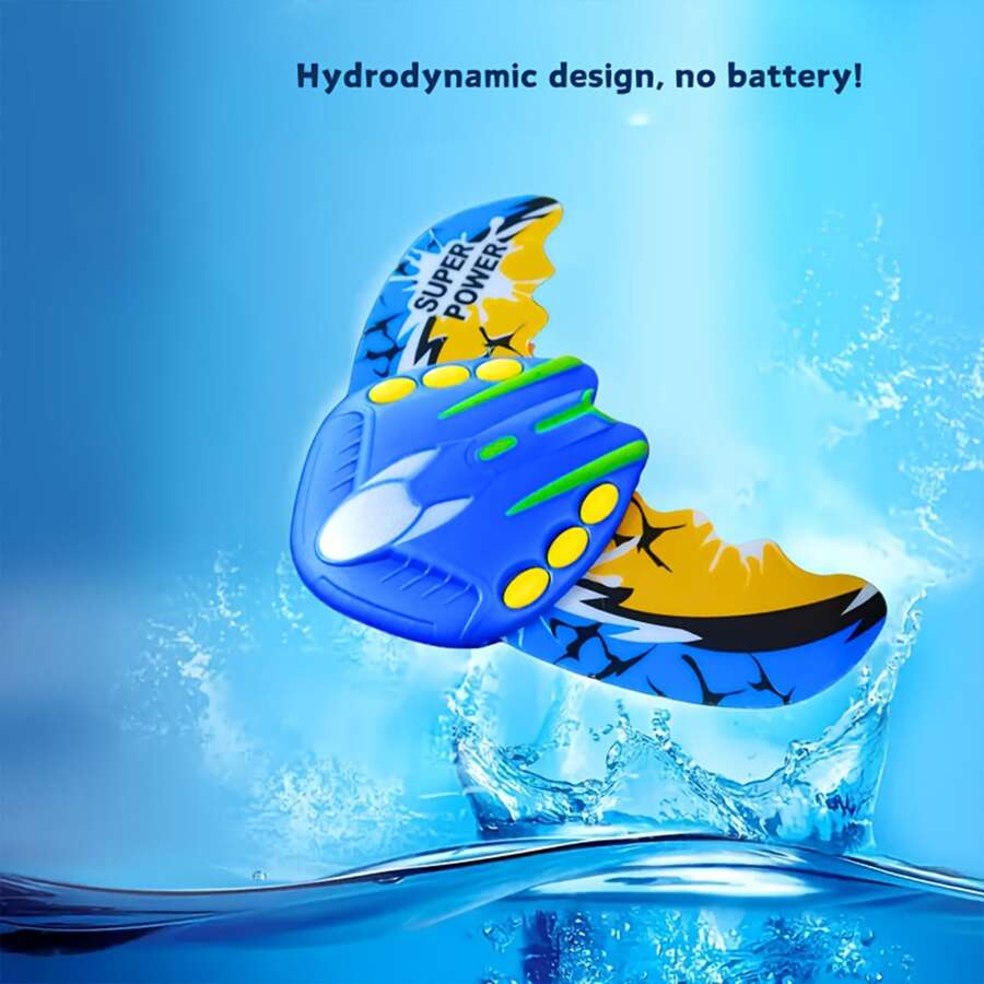 1个带可调节脚蹼的水下滑翔器，无需电池即可自推进，ABS材质，适合游泳和潜水，沙滩必备，泳池漂浮物 - 彩色 - 查看 1