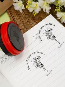 1pc Personalized Custom Round Design Wedding Stamp, Red/Black Ink, Auto-Inking Photo Stamp, Anniversary Stamp, Personalized Wedding Stamp, Pet Stamp, Text Stamp, Date Stamp, Contract Stamp, Wedding Stamp, Personalized Name Stamp, Custom Address Stamp, Customizable Signature Stamp, Business Personalized Stamp, Birthday Gift, Bride & Groom, Envelopes, Parties, Engagement Stamp, Wedding Stamp, Special Stamp. - Multicolor - View 7